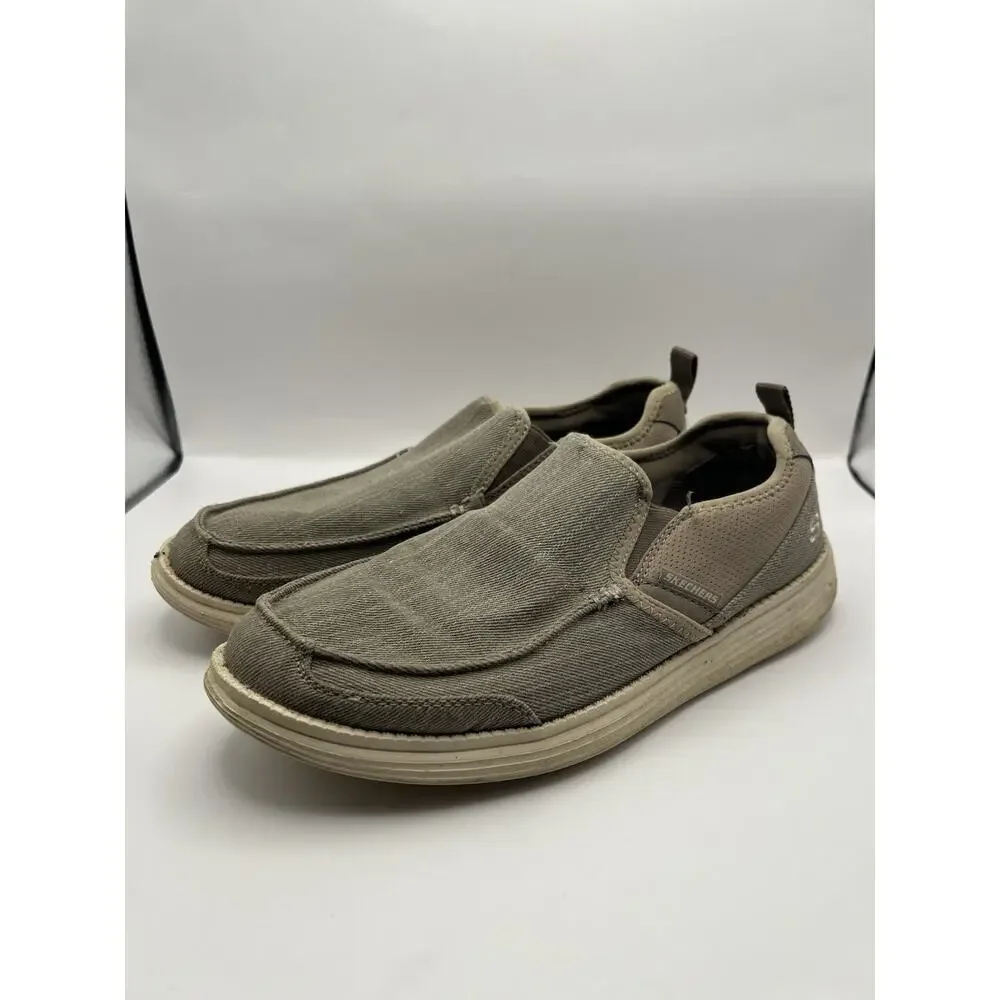 Skechers Mens Status Delton Loafers Size 9 Beige